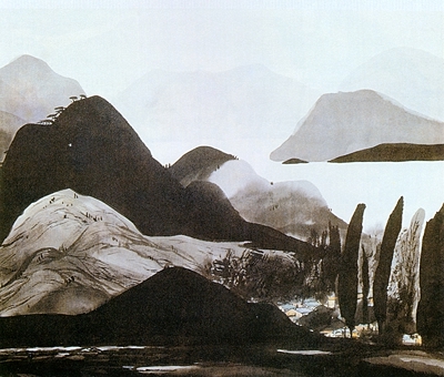 송수남 作 <산과 강>